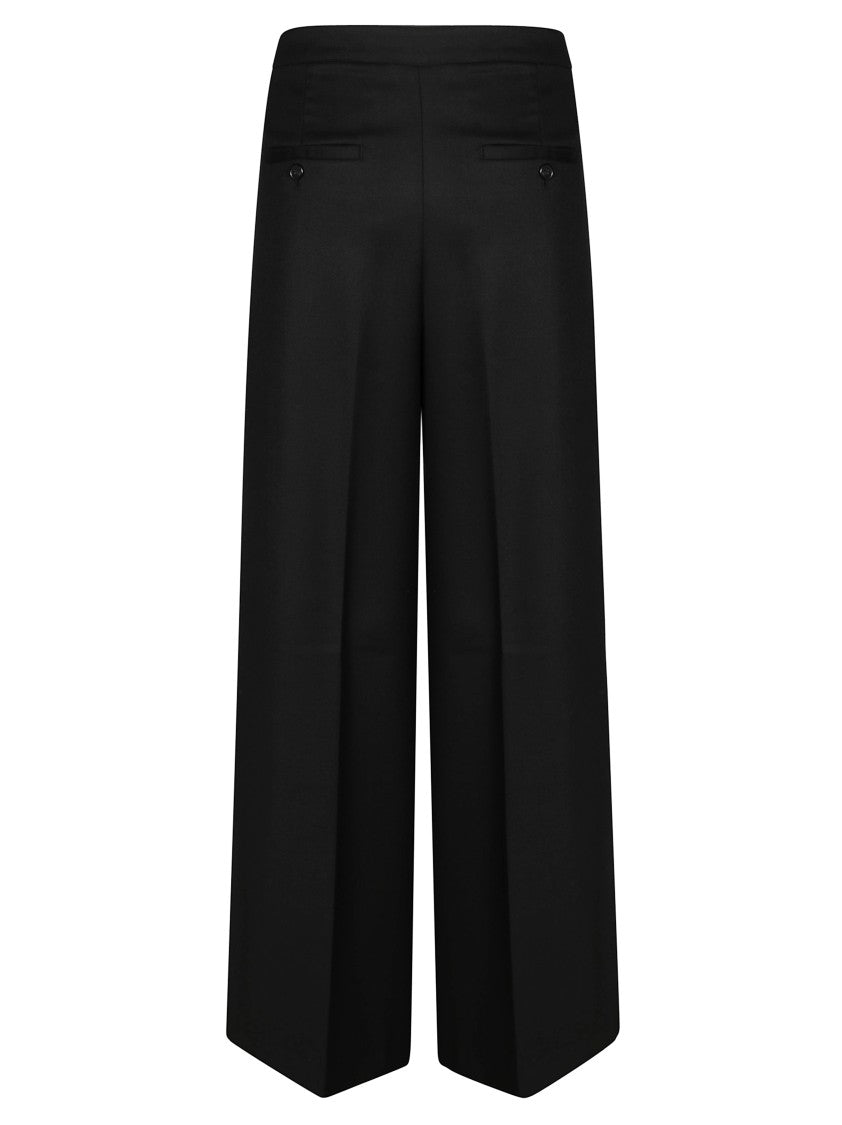 Pinko Straight-Leg Tailored Flannel Pants With Classic Pleats