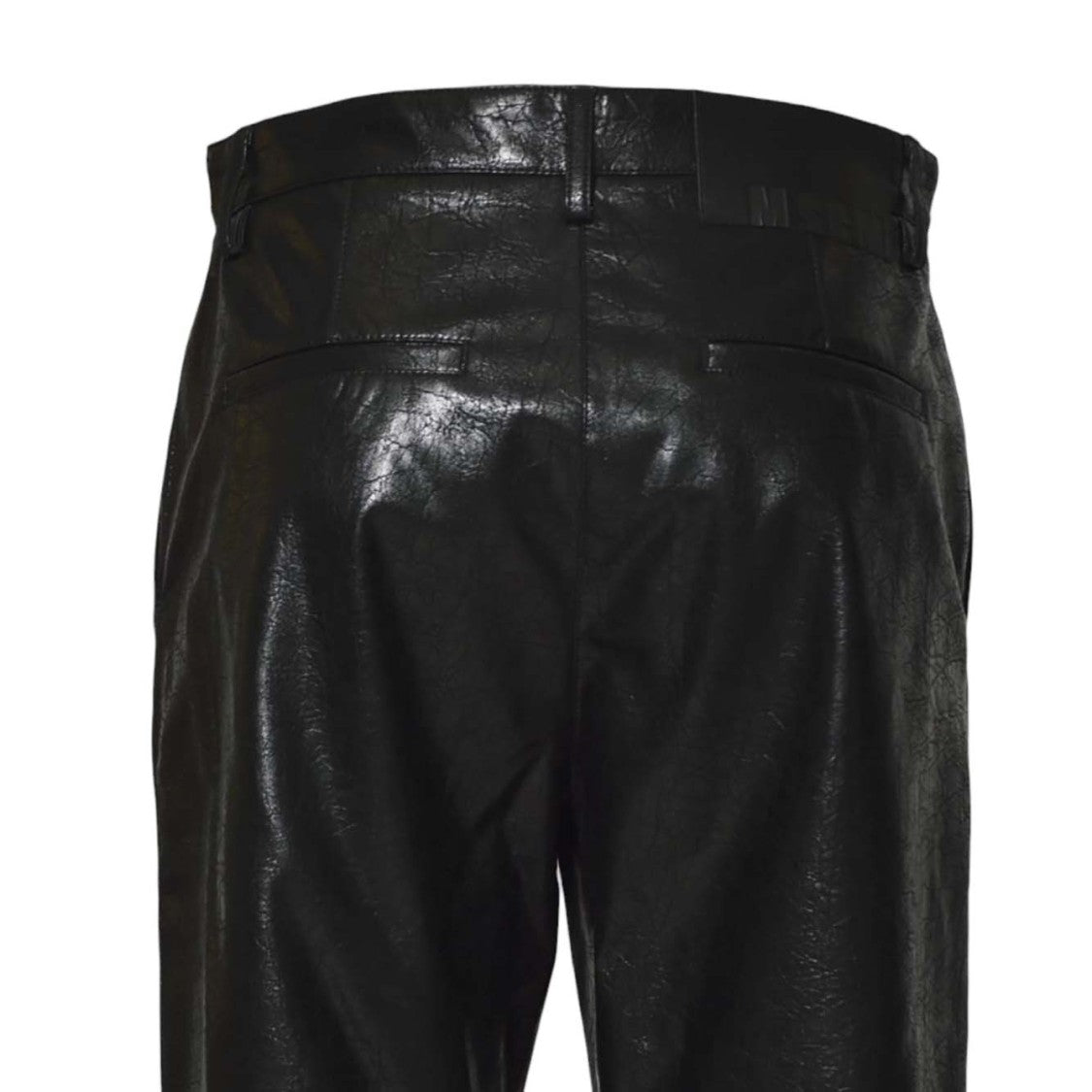 Msgm Flared Trousers With Shiny Finish And Welt Pockets