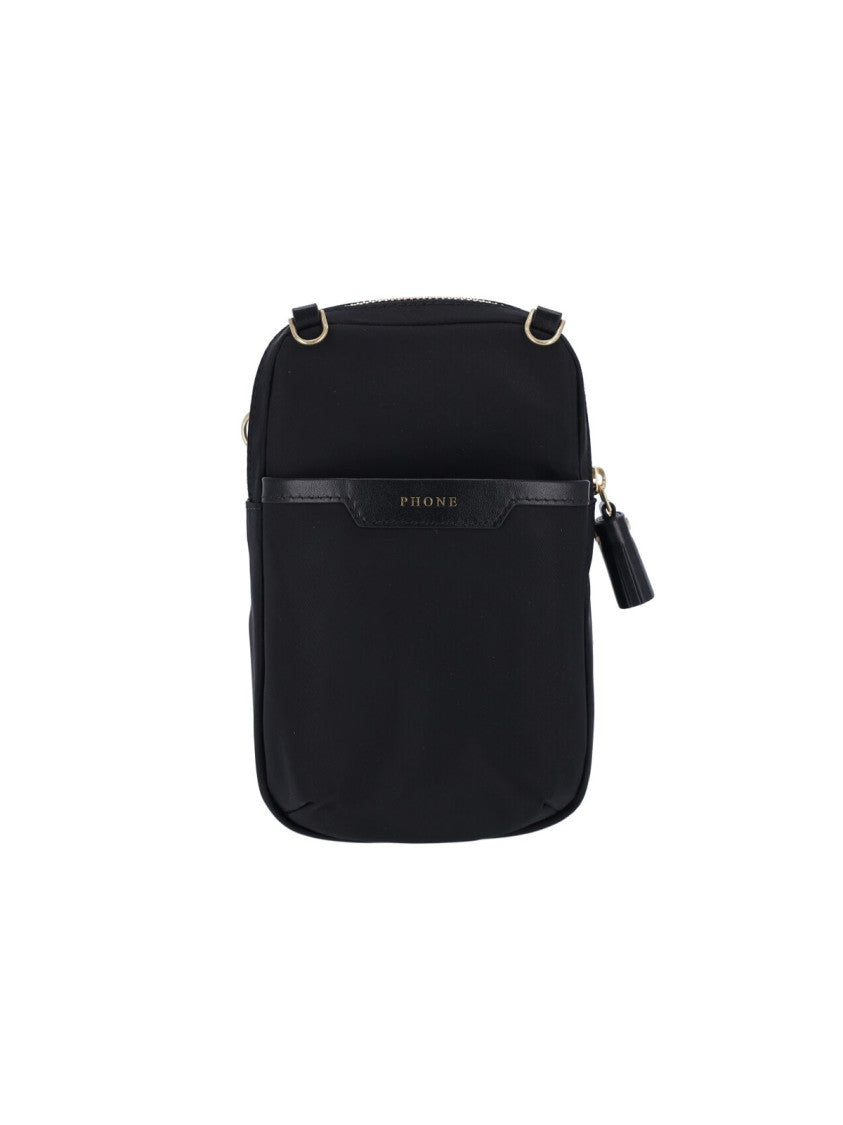 Anya Hindmarch Black Logo Essentials Nylon Shoulder Bag