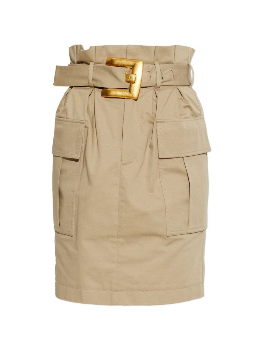 Balmain Minimalist High Waisted A-Line Skirt