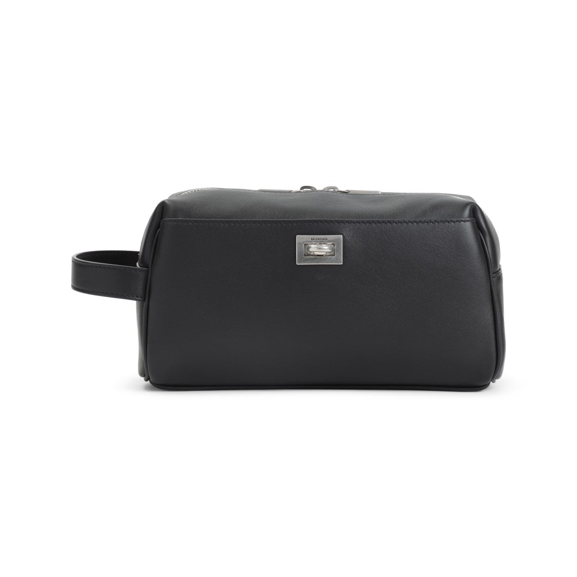 Balenciaga Rectangular Leather Clutch With Branded Zip Closure