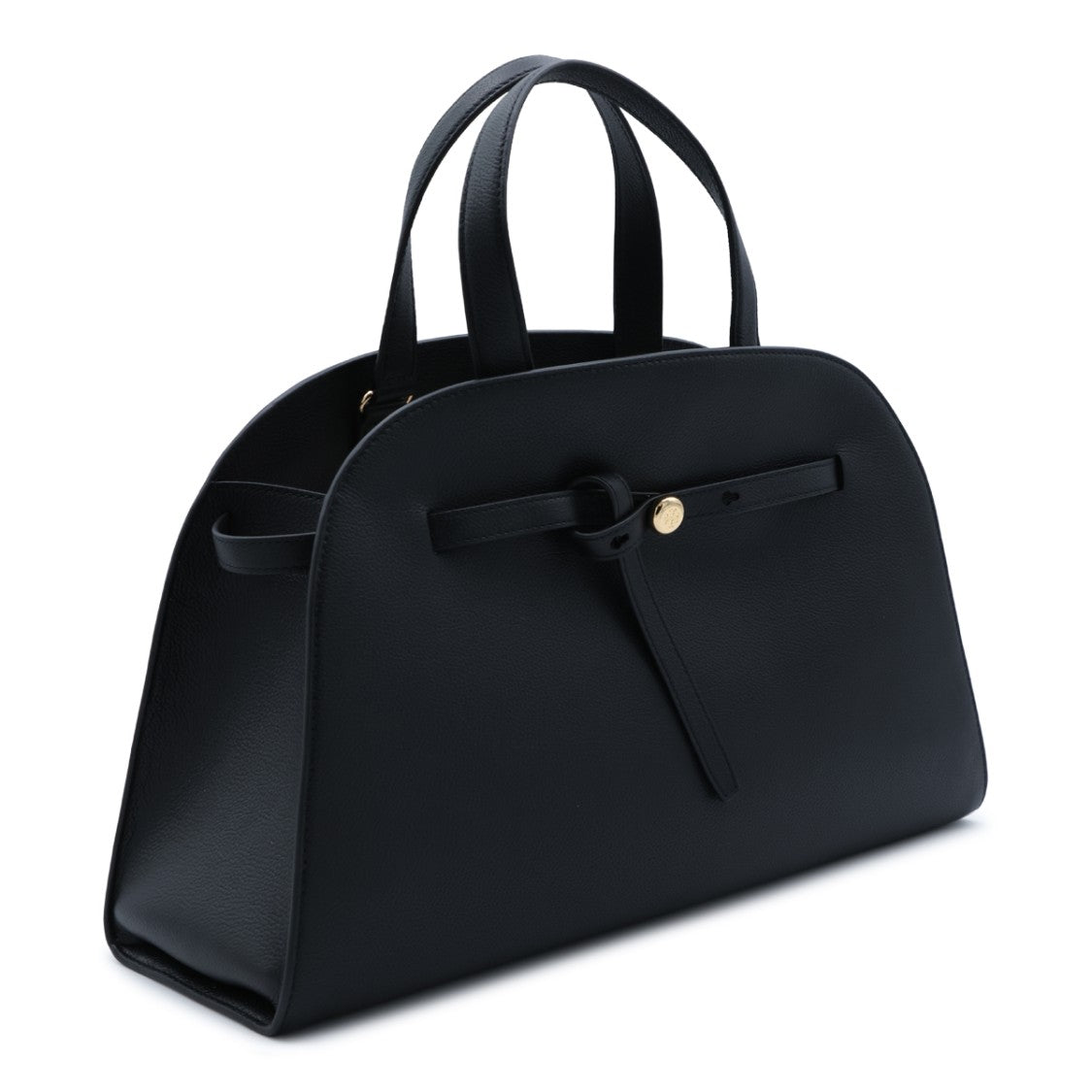 Tory Burch Structured Gold Accent Shoulder Bag