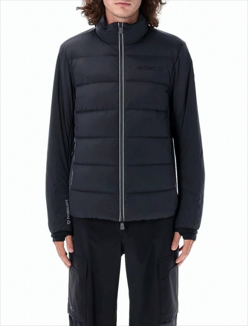 Moncler Tailored Padded Jacket With Horizontal Quilting And High Collar