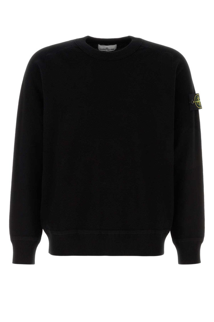 Stone Island Black Cotton Sweater