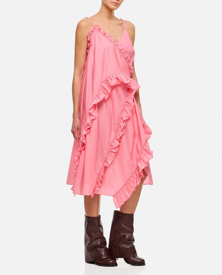 Cecilie Bahnsen Pink Amilia Midi Dress