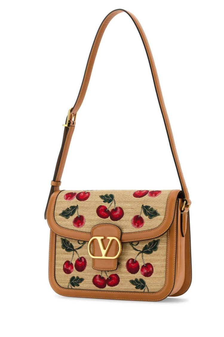 Valentino Garavani Embroidered Raffia 9T05 Crossbody Bag