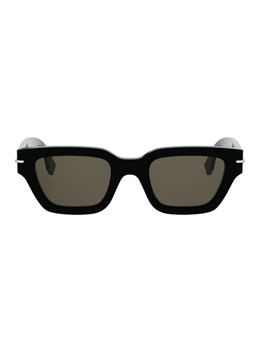 Fendi Black Fe40191i Rectangular Minimalist Sunglasses