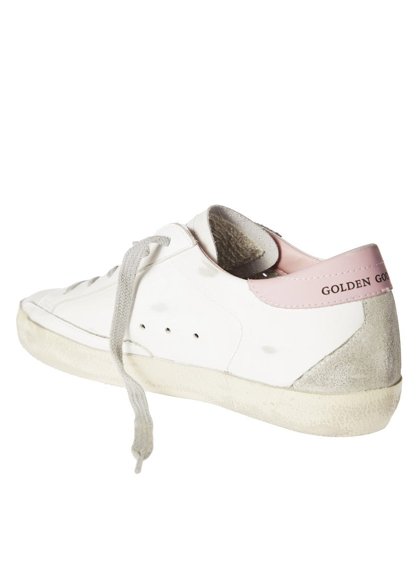 Golden Goose Vintage-Style White Leather Sneakers