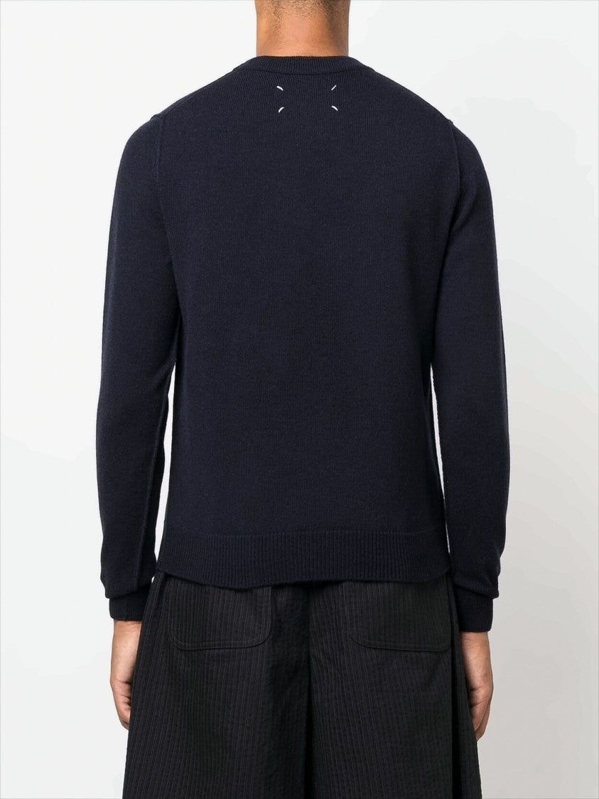 Maison Margiela Cashmere Sweater With Four-Line Stitch Detail