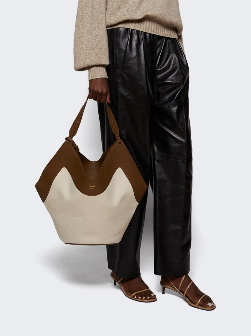 Khaite Lotus Medium Canvas Tote Cream