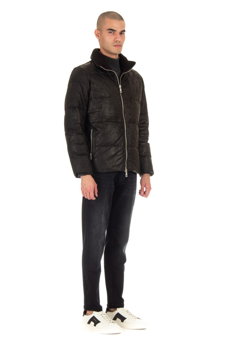 Giorgio Brato Padded Down Leather Bomber