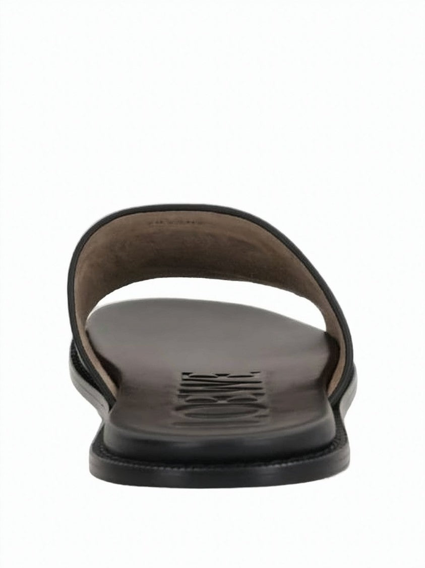 Loewe Minimalist Smooth Leather Slide Sandal
