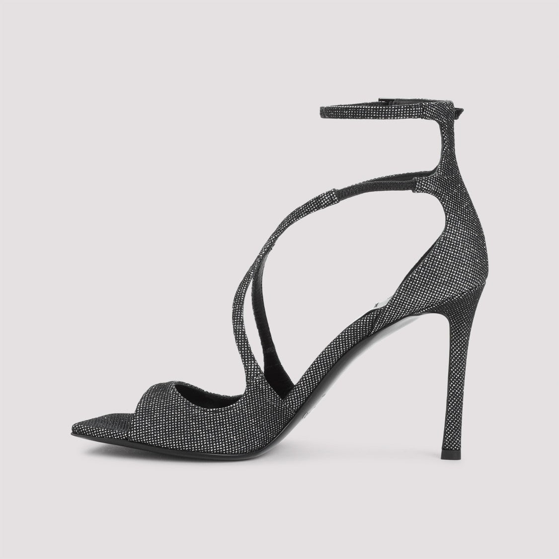 Jimmy Choo Striking Black Metallic Sandals
