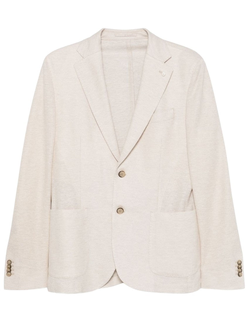Luigi Bianchi Light Beige Linen Jacket