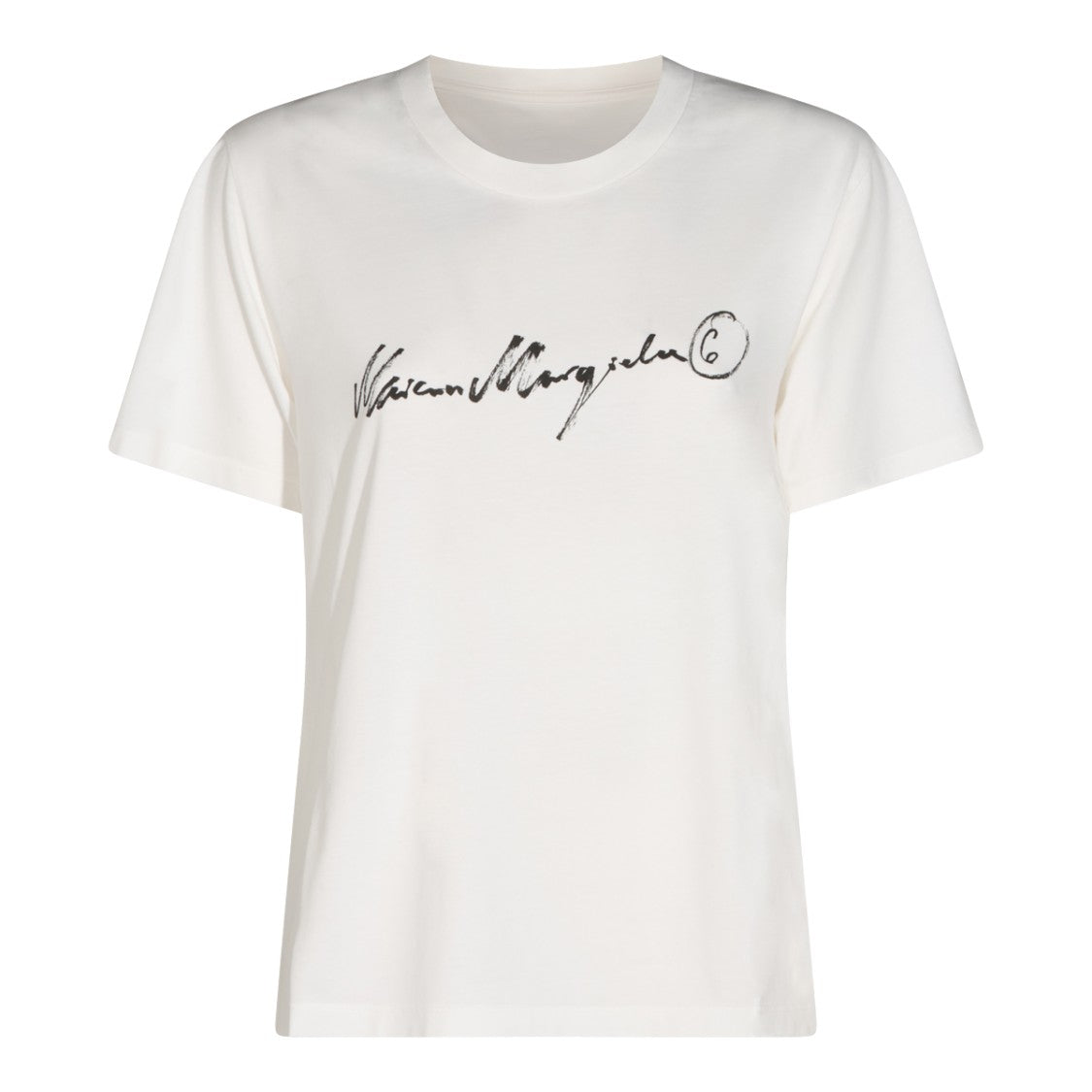 Mm6 By Maison Margiela Cotton T-Shirt With Handwritten Logo Signature