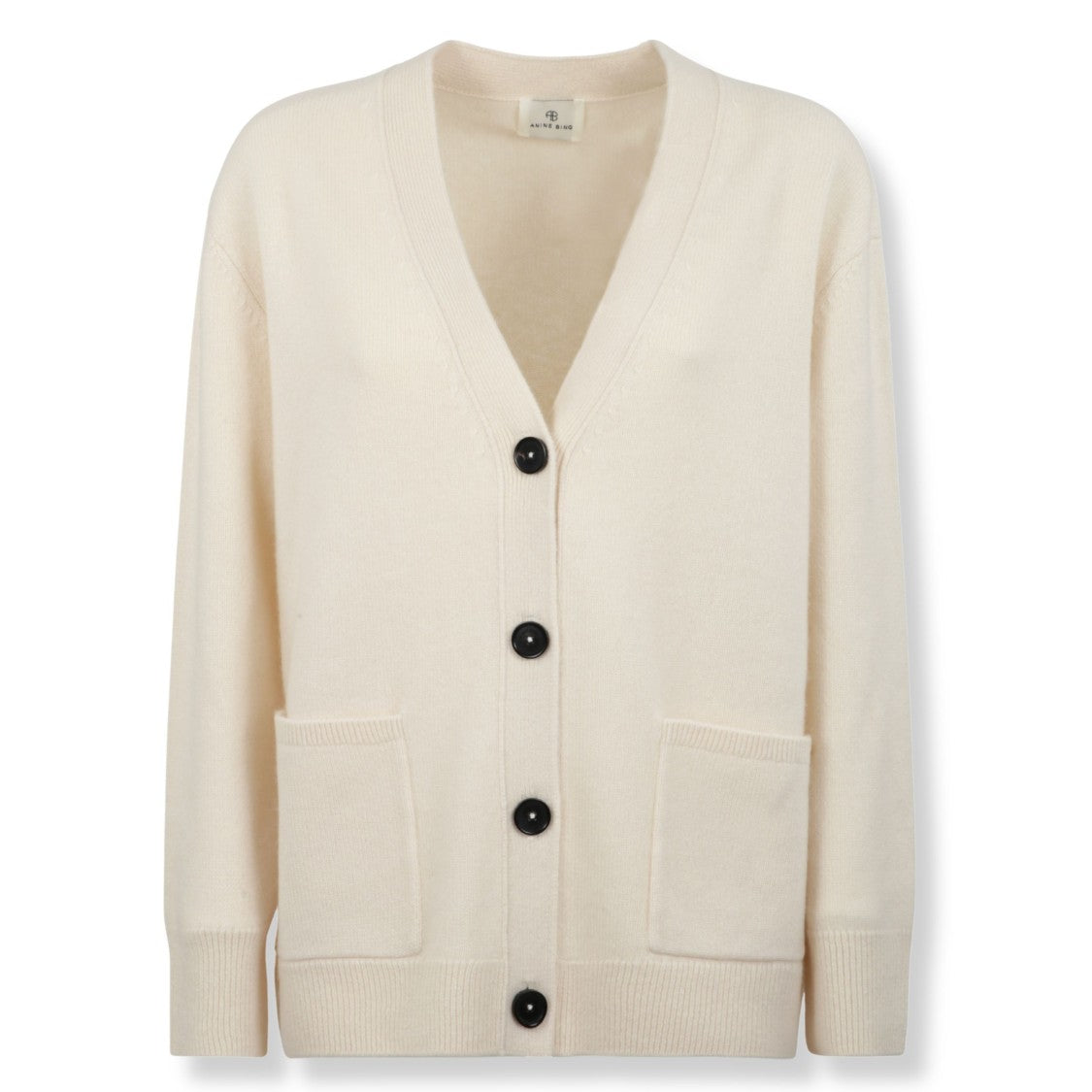 Anine Bing Relaxed-Fit Knit Cardigan With Button-Down Front