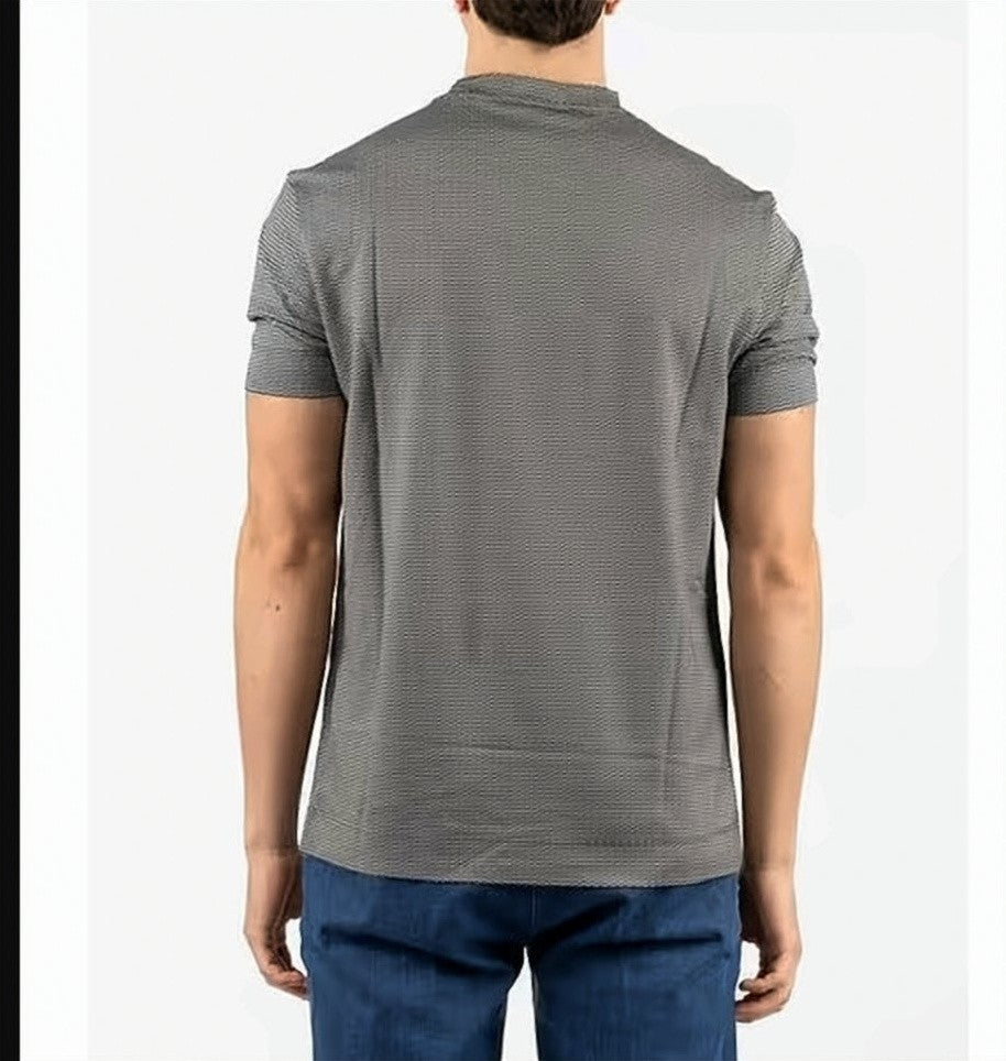 Emporio Armani All-Over Jacquard Round Neck T-Shirt