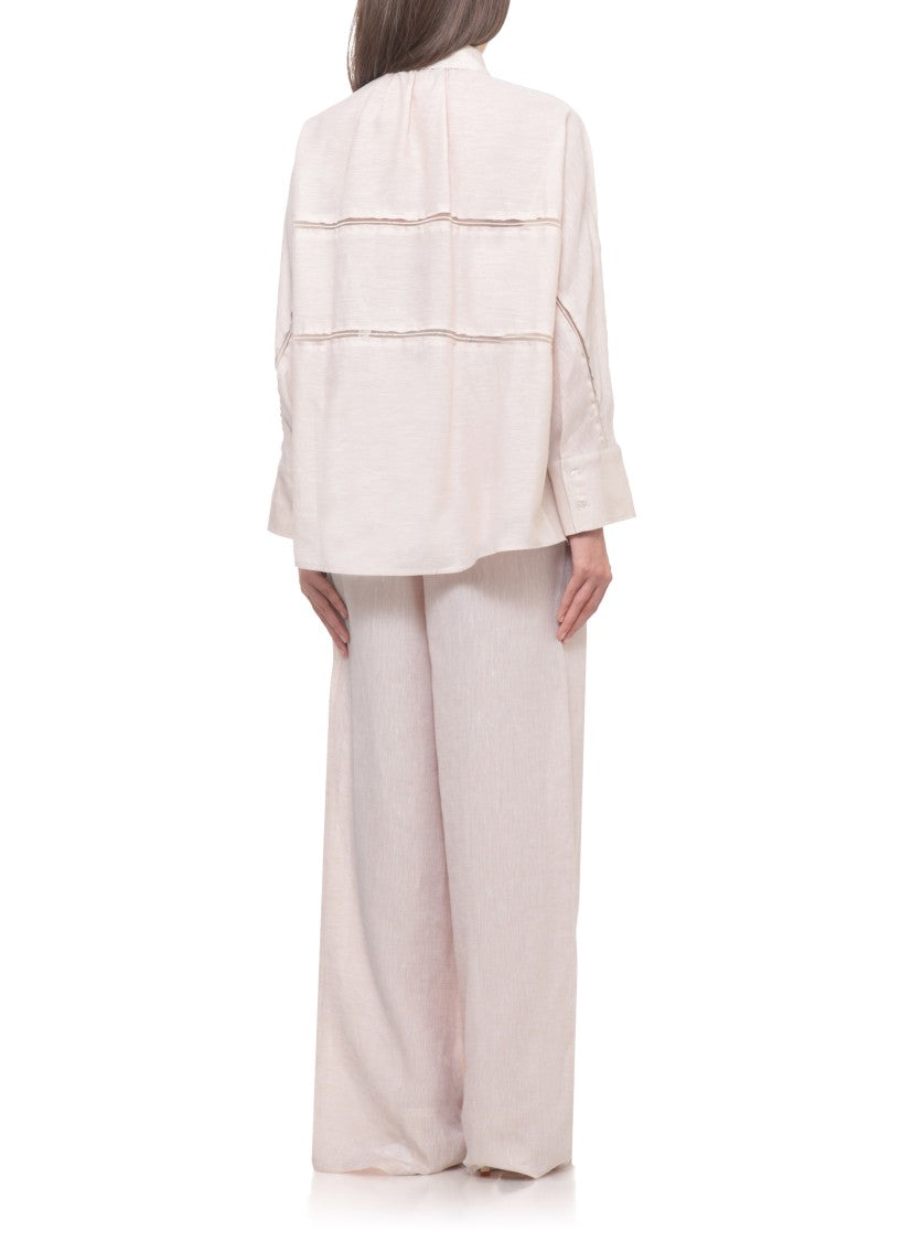 Fabiana Filippi Beige Light Point Linen Shirt