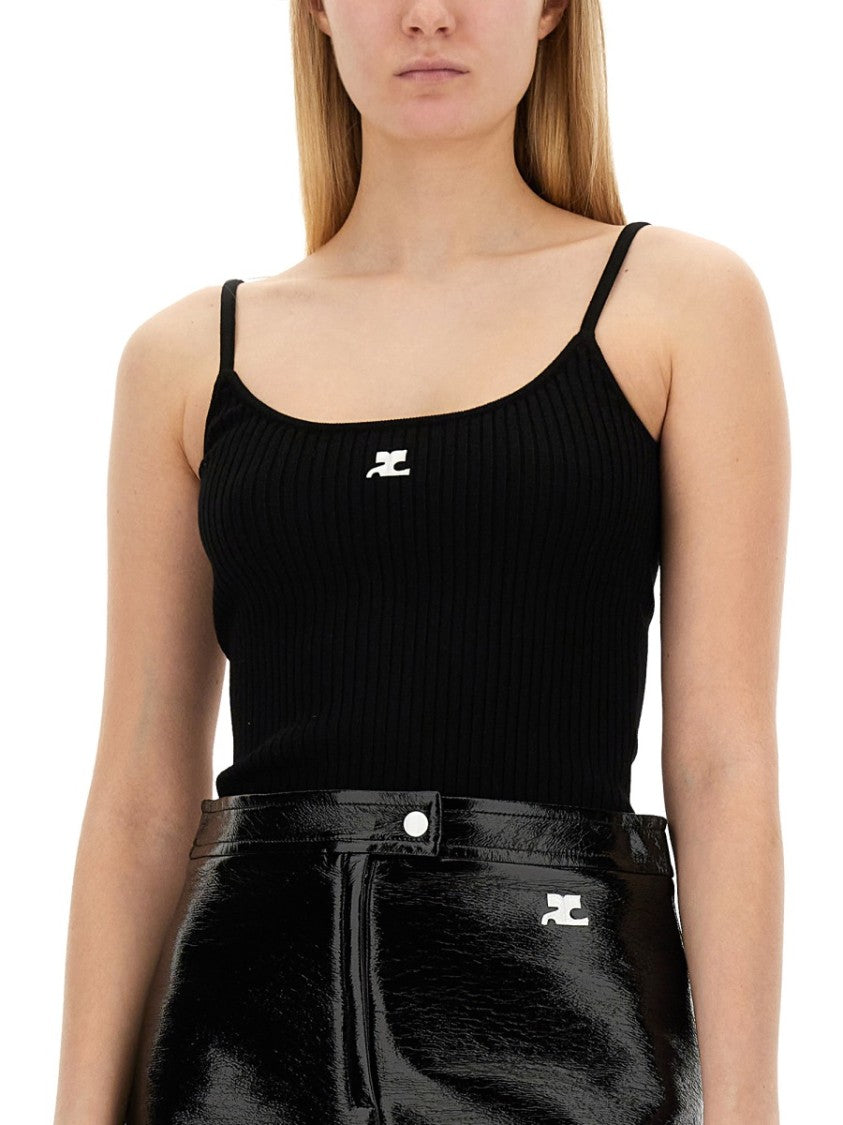 Courrèges "Reedition" Knit Tank Top