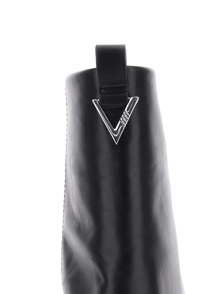 The Attico Robin' Black Boots With Square Toe