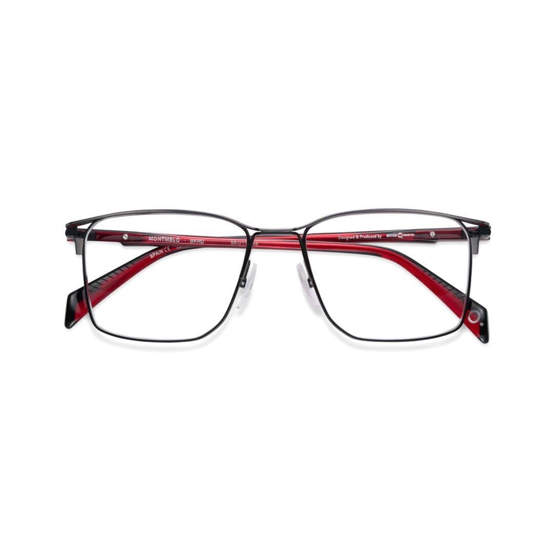 Etnia Barcelona Montmelo Rectangular Frame Eyeglasses With Red Accent