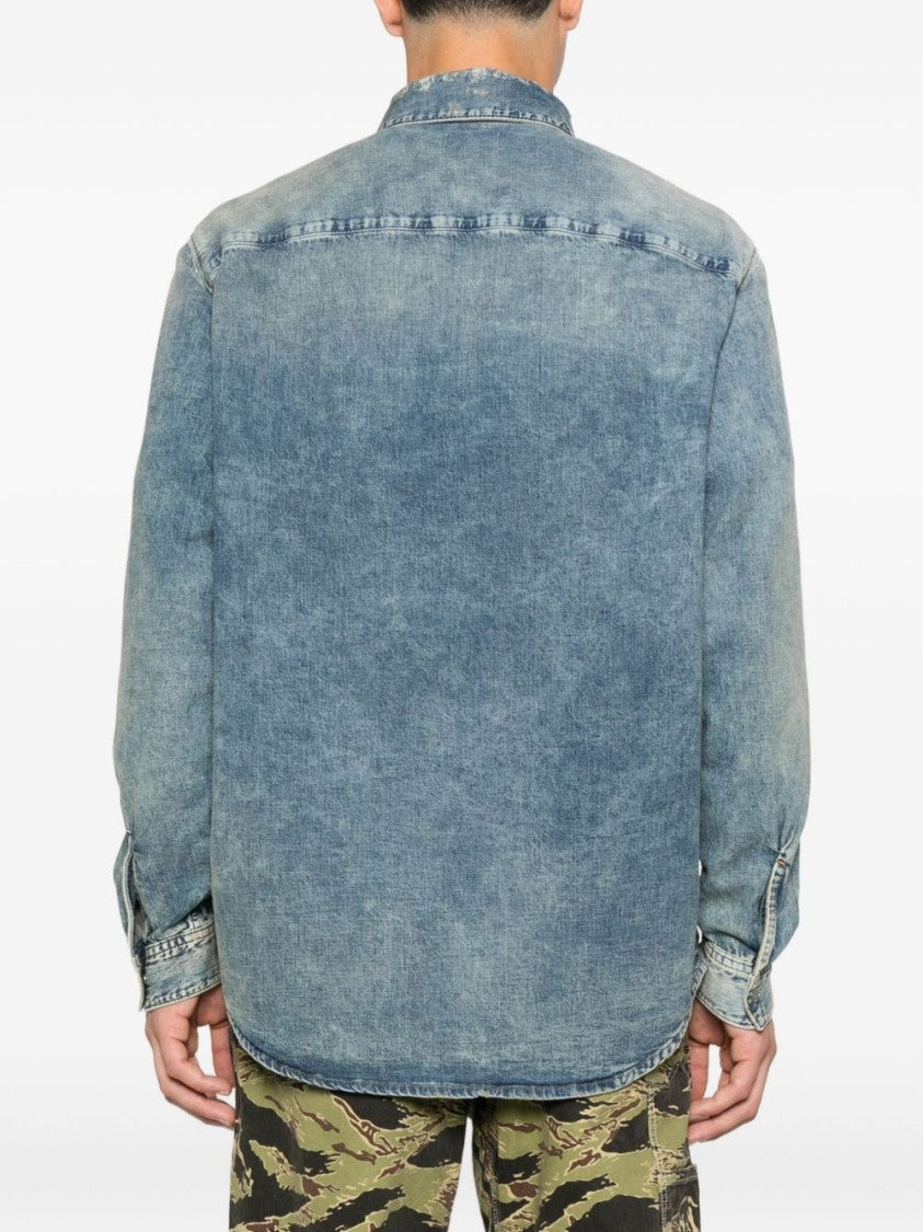 Diesel Faded Blue Denim Shirt