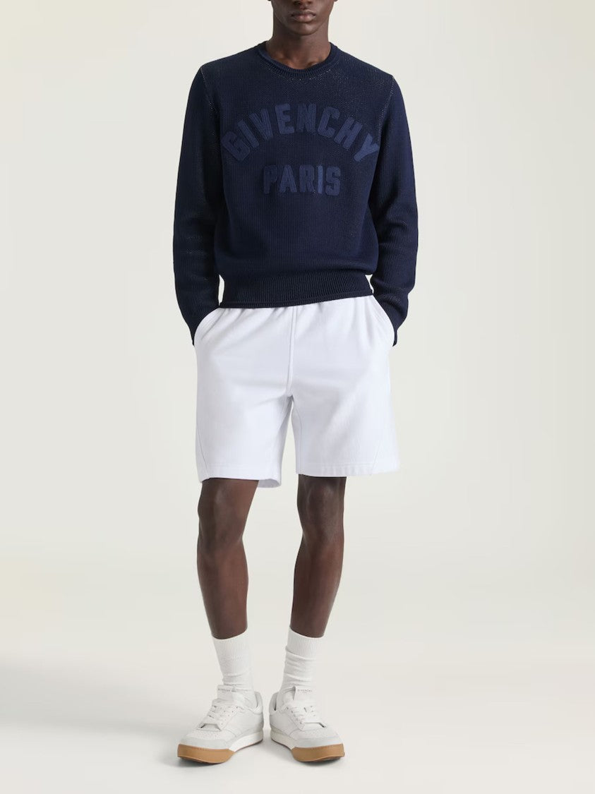Givenchy Ottoman Detail Textured Cotton Crewneck Sweater