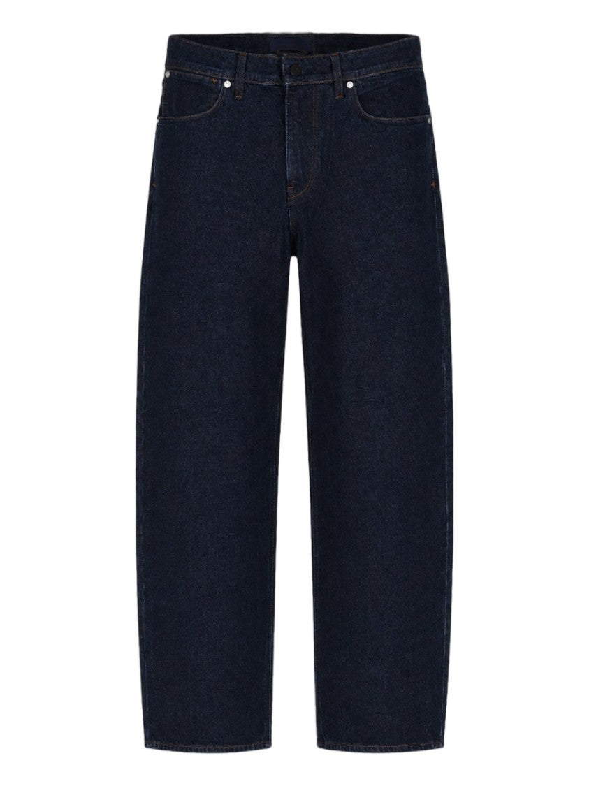 Stone Island Indigo Straight-Leg Trousers With Classic Five-Pocket Design