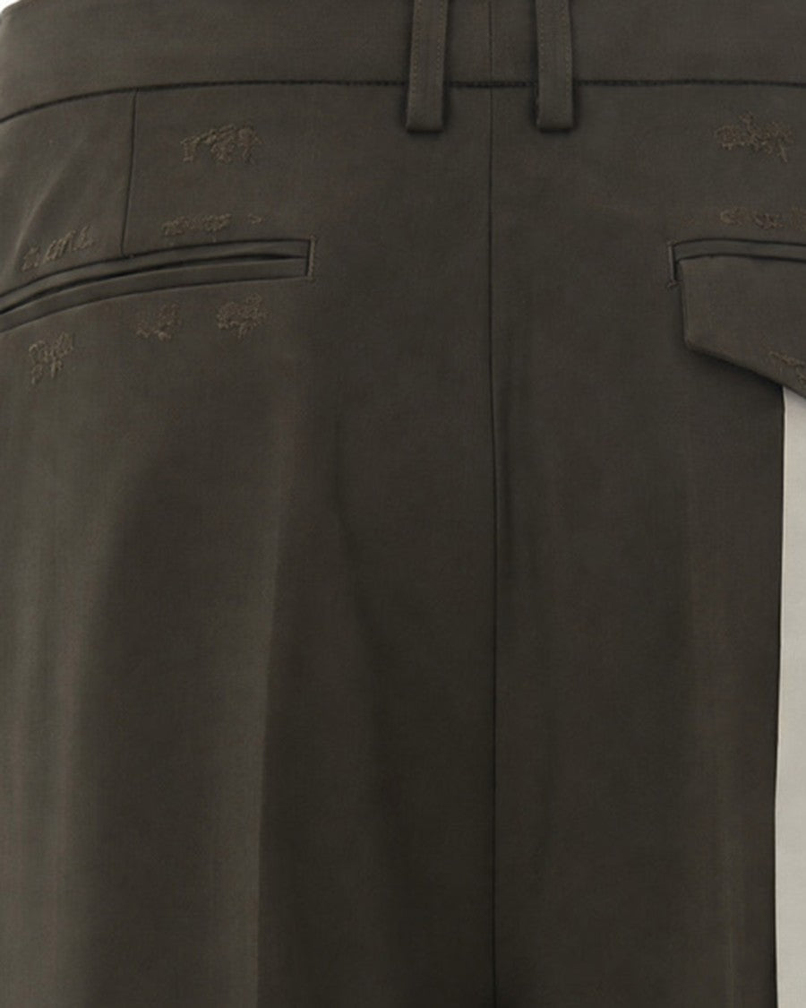Thestroy Military Inno Distressed Double Pleat Twill Casual Pants