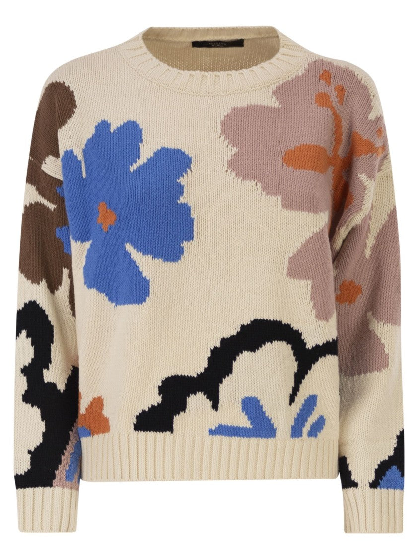 Max Mara Wkdcelebre - Patterned Cotton Crew Neck