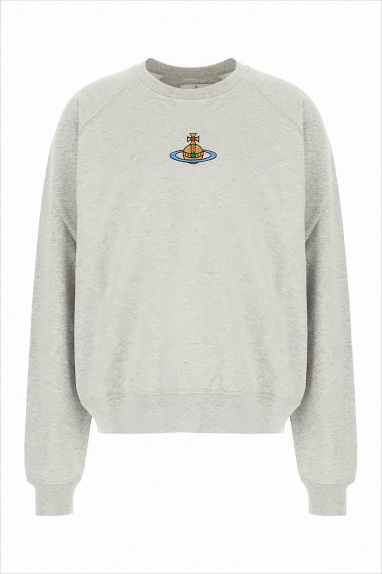 Vivienne Westwood Relaxed Fit Long-Sleeve Cotton Top With Embroidered Emblem