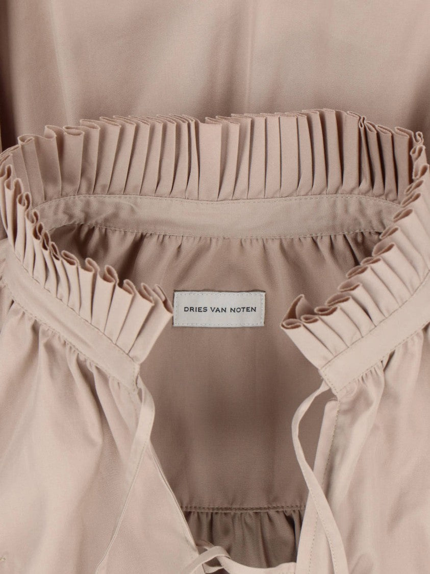 Dries Van Noten Tailored Beige Shirt With Classic Button-Down Design