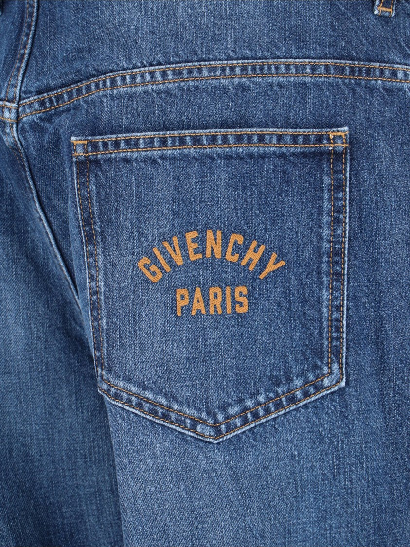 Givenchy Straight Logo Jeans – Blue