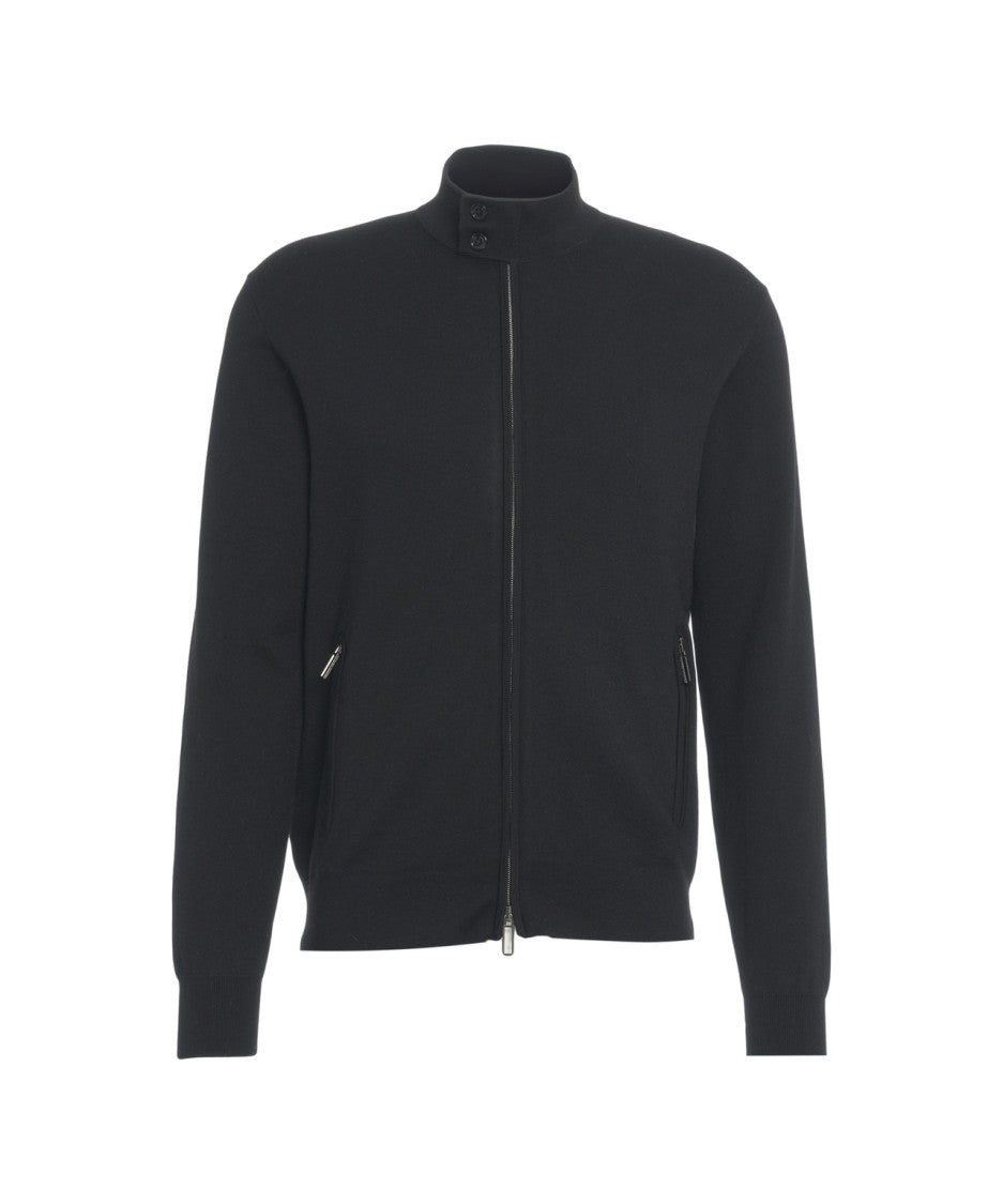 Paolo Pecora Knitted Jacket With High Collar