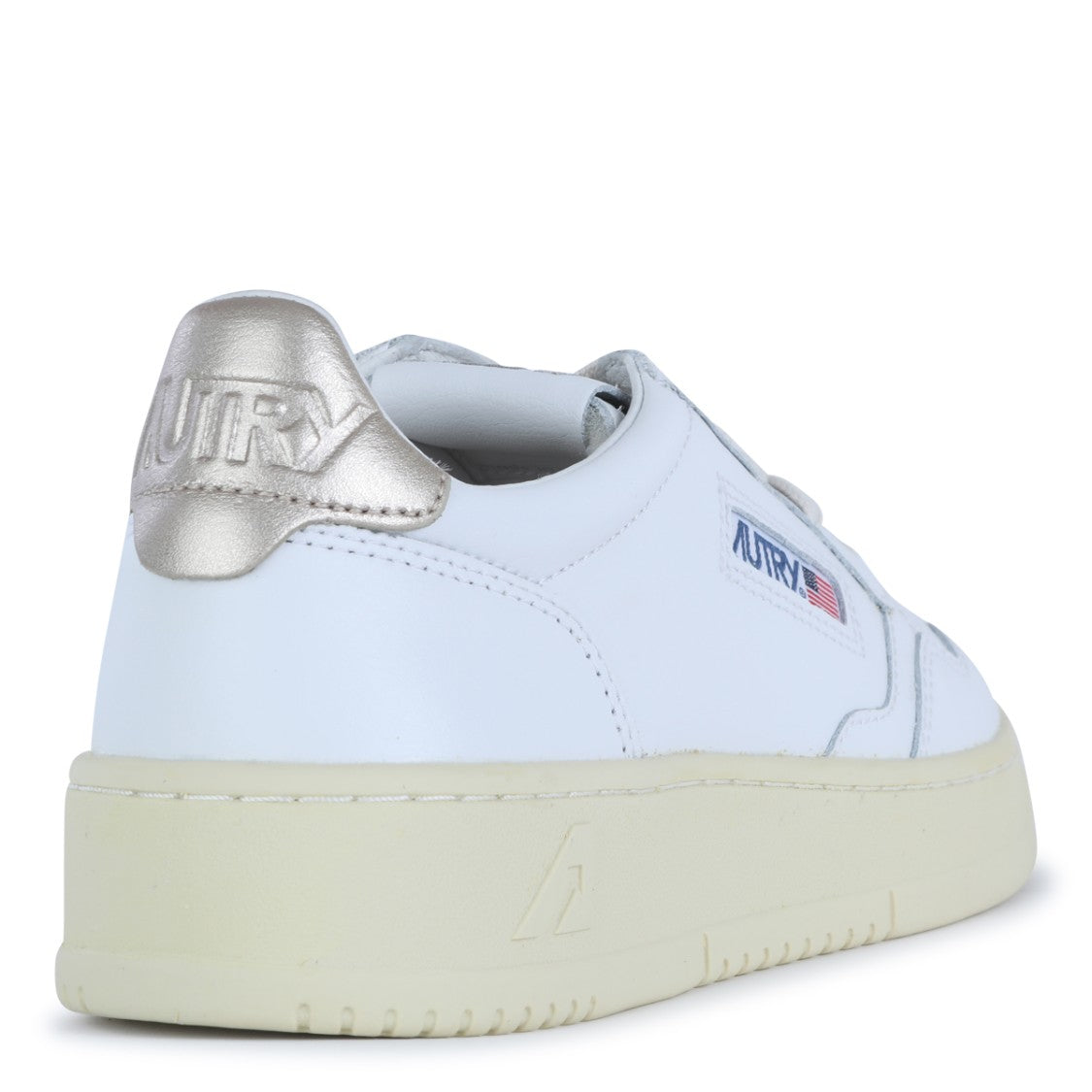 Autry Panelled White Leather Sneakers