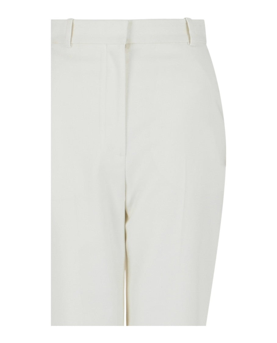 Alexander Mcqueen High-Rise Straight Leg Pants With Concealed Closure