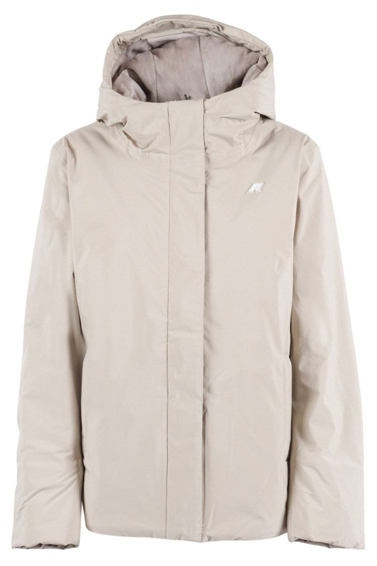 K-Way Plush Short Jacket With High Collar