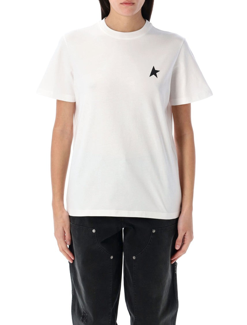 Golden Goose Classic White T-Shirt With Subtle Star Graphic