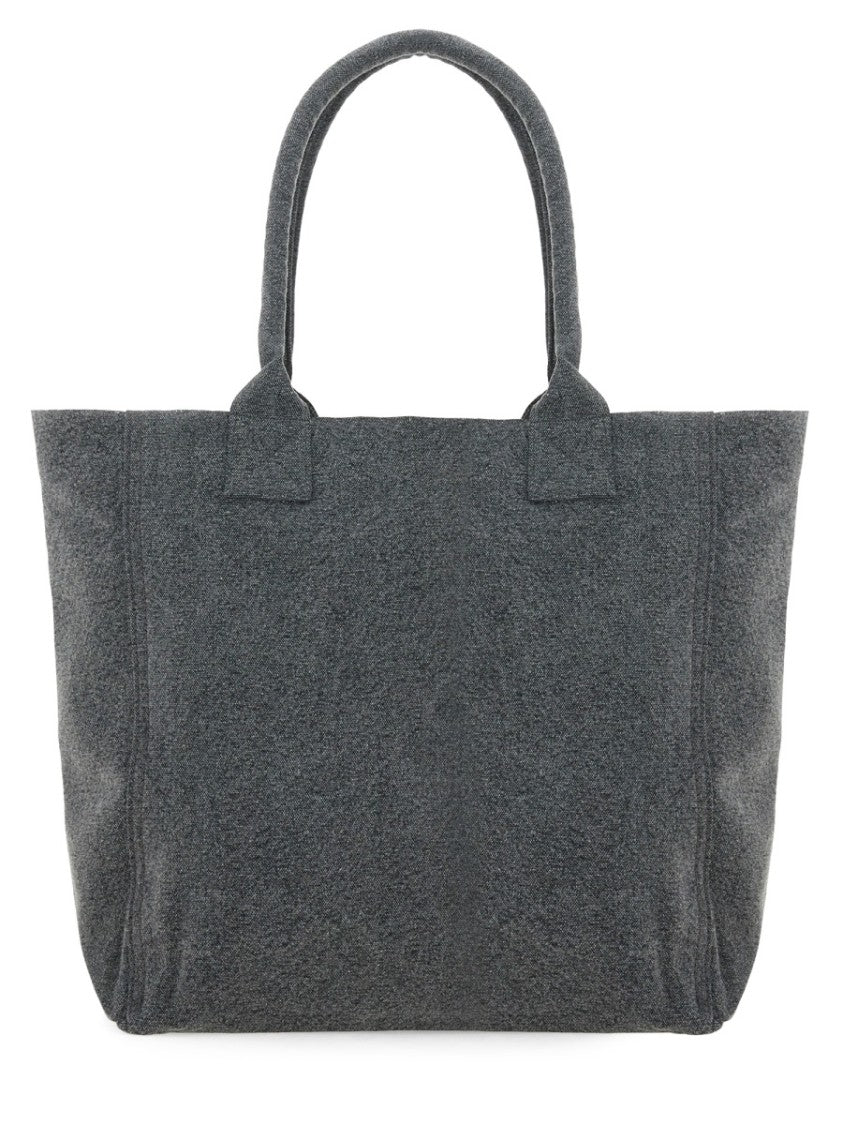 Isabel Marant Textured Cotton Tote Bag With Minimalist Logo Design