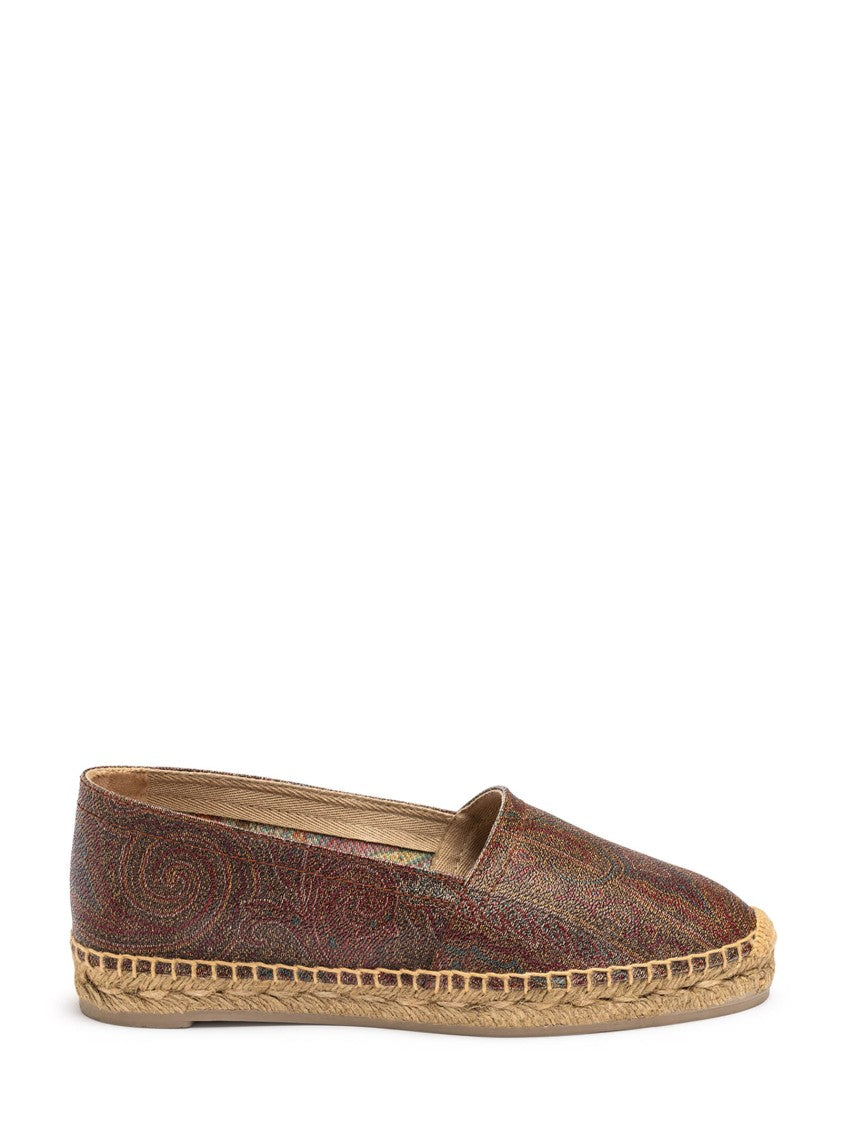 Etro Espadrilles With Paisley Jacquard Canvas And Woven Jute Midsole