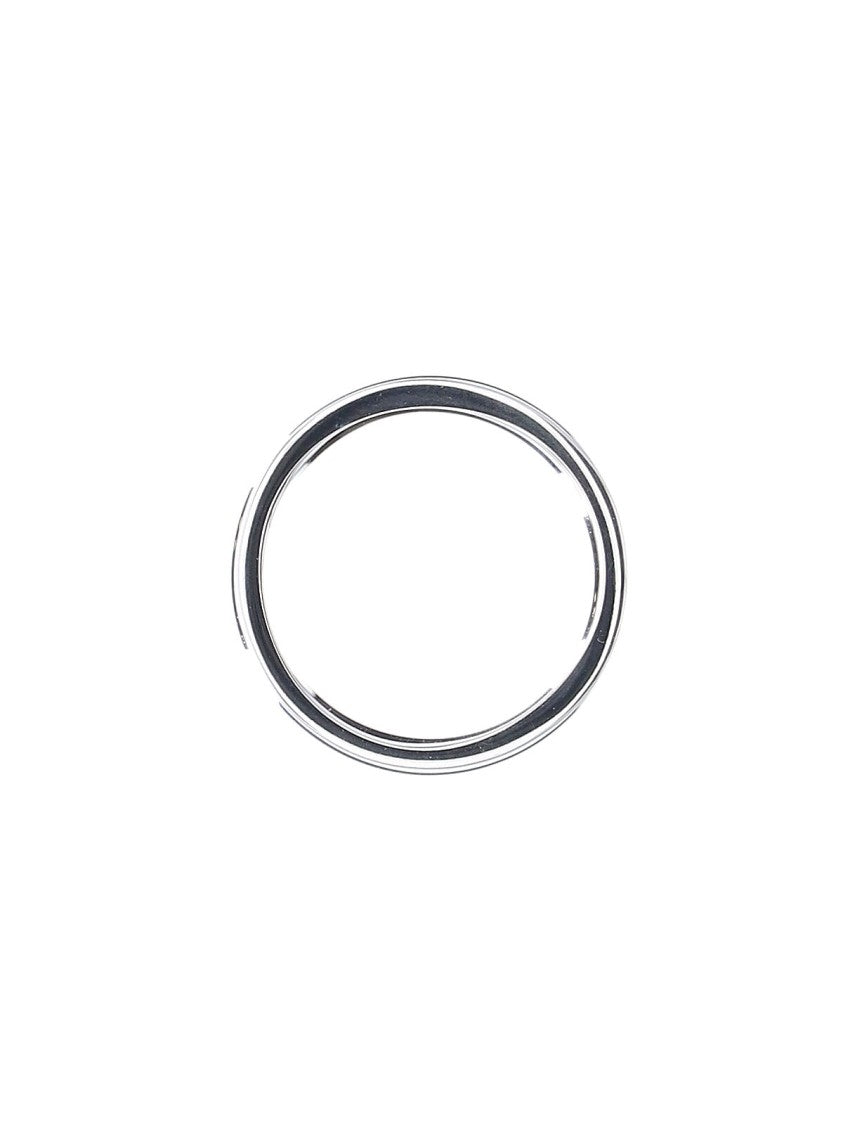 Maison Margiela Circular Silver Logo Ring With Subtle Embossing