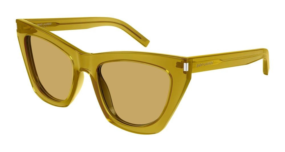 Saint Laurent Sunglasses Saint Laurent Sl 214 Kate 037 Green Green Brown 55/20/145