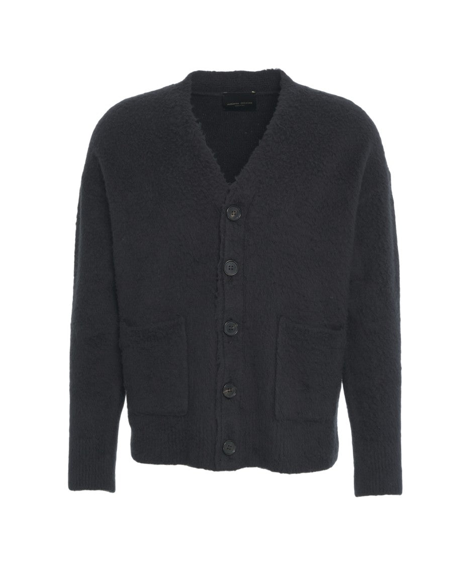 Roberto Collina Cardigan With V-Neck And Patch Pockets