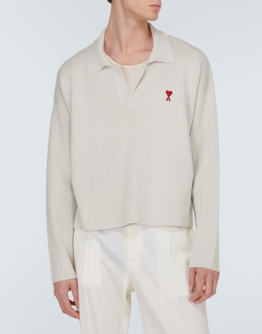 Ami Paris De Coeur Logo Polo Sweater
