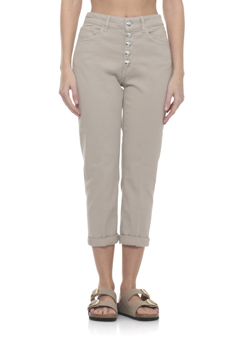 Dondup Beige Koons Bot Gioie Jewel Jeans