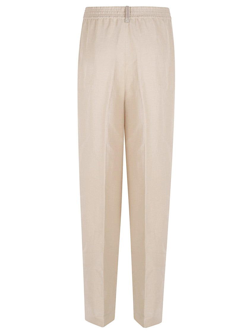 Fabiana Filippi Relaxed Fit Lightweight Trousers With Elegant Pleats