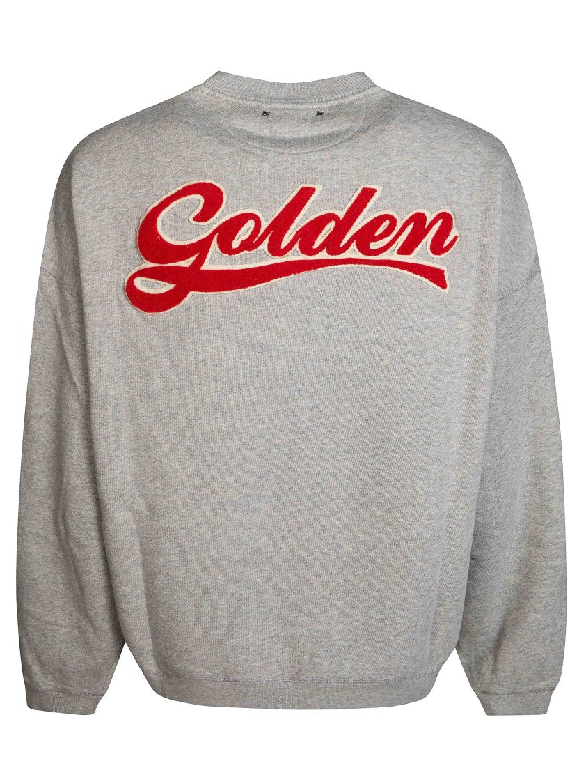Golden Goose Gc Slub Embroidered Slub Cotton Fleece Sweatshirt