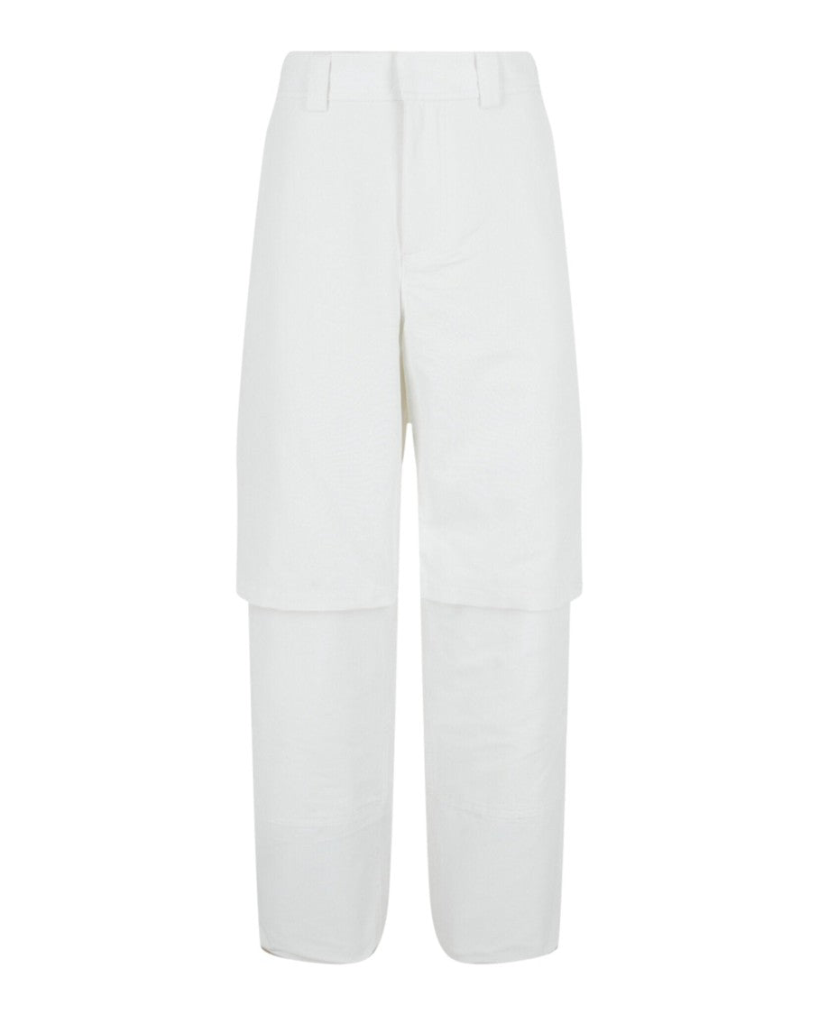 Off-White Double Layer Carpenter Pants With Utility Features
