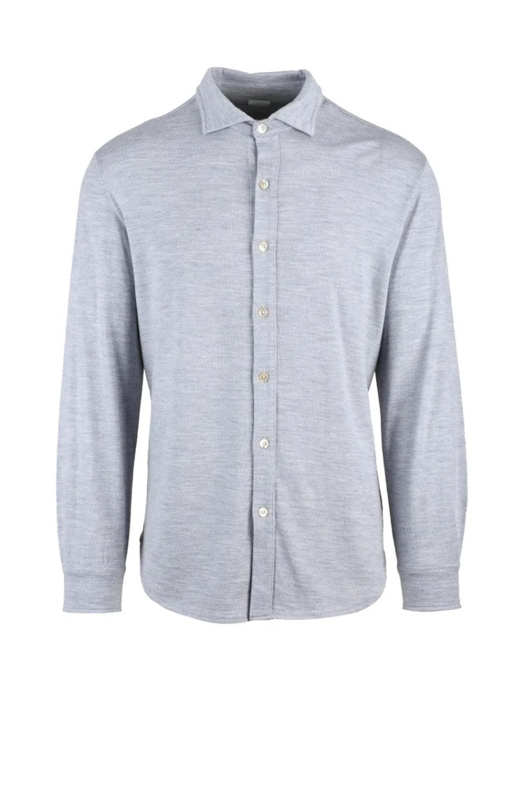 Eleventy Wool Cashmere Shirt - Light Grey
