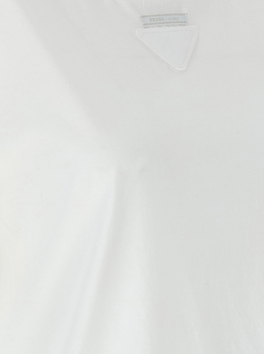 Prada Customizable Cotton Jersey T-Shirt With Wire Detail